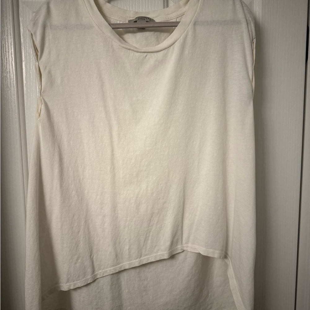 AllSaints white short sleeve t shirt oversized